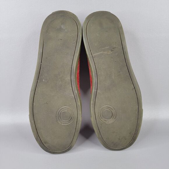 Comme Des Garcons SHIRT Loafer Shoes Round Toe Casual Slip On Suede Red Size 7 - Picture 8 of 13